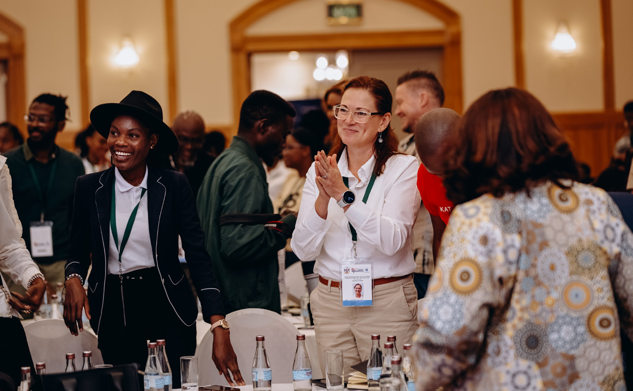 Tourism professionals gathered at an event